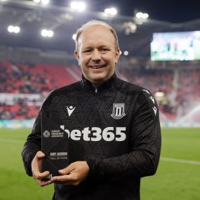 Andy Jackson with his Hall of Fame award