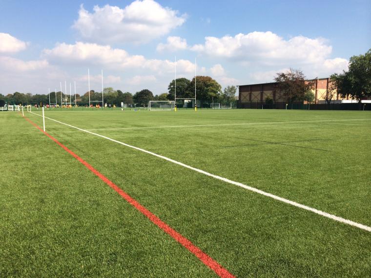Hampton School synthetic rugby pitch