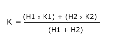 formula for average hydraulic conductivity